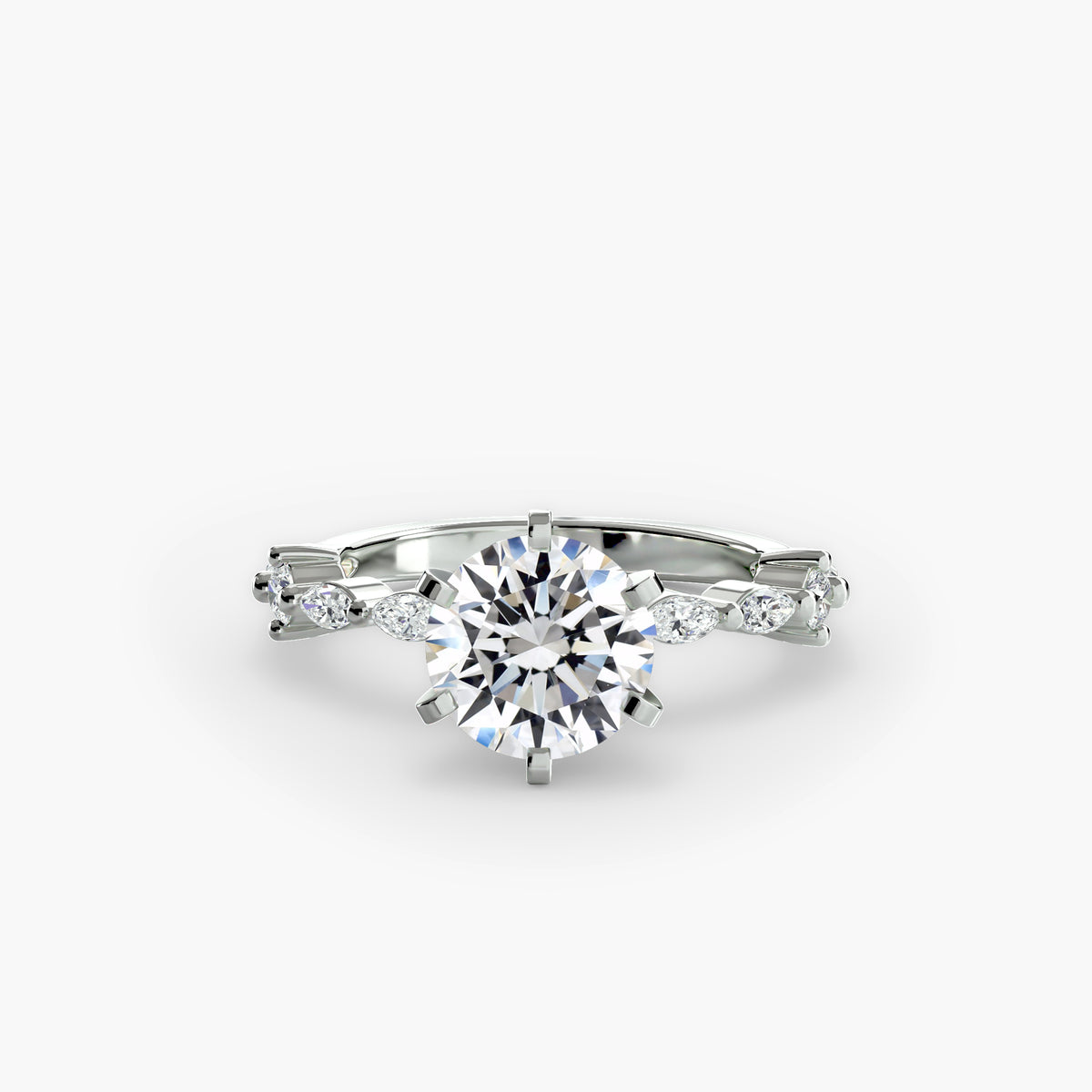 Solitario con Pavé Eternity