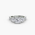 Anello Trilogy con Fascia Pavé Orizzonte