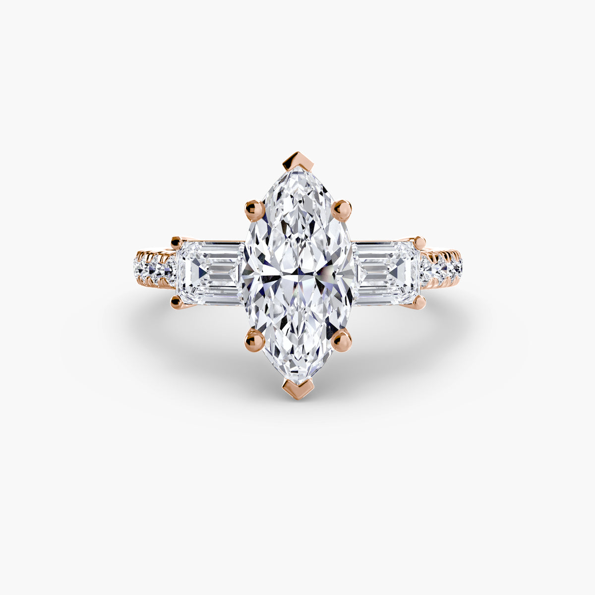 Anello Trilogy con Fascia Pavé Levante