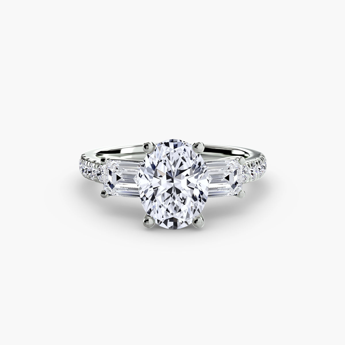 Levante Pavé Band Trilogy Ring