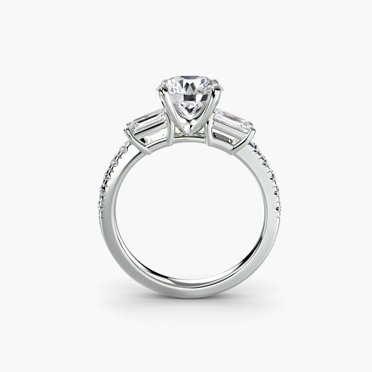 Levante Pavé Band Trilogy Ring