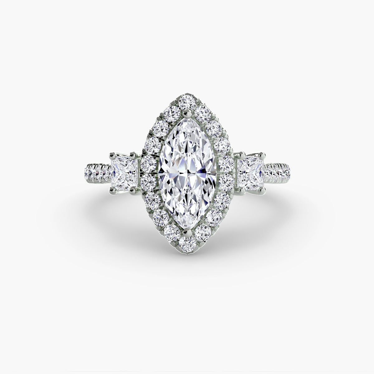 Anello Trilogy con Halo Cometa