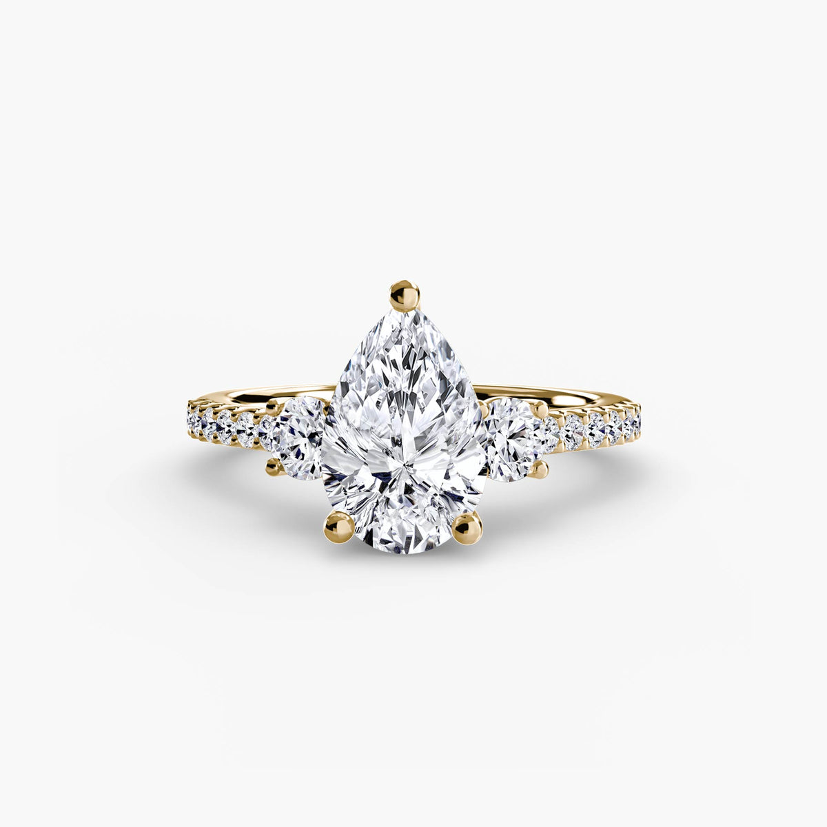 Trilogy Ring with Ponente Pavé Band