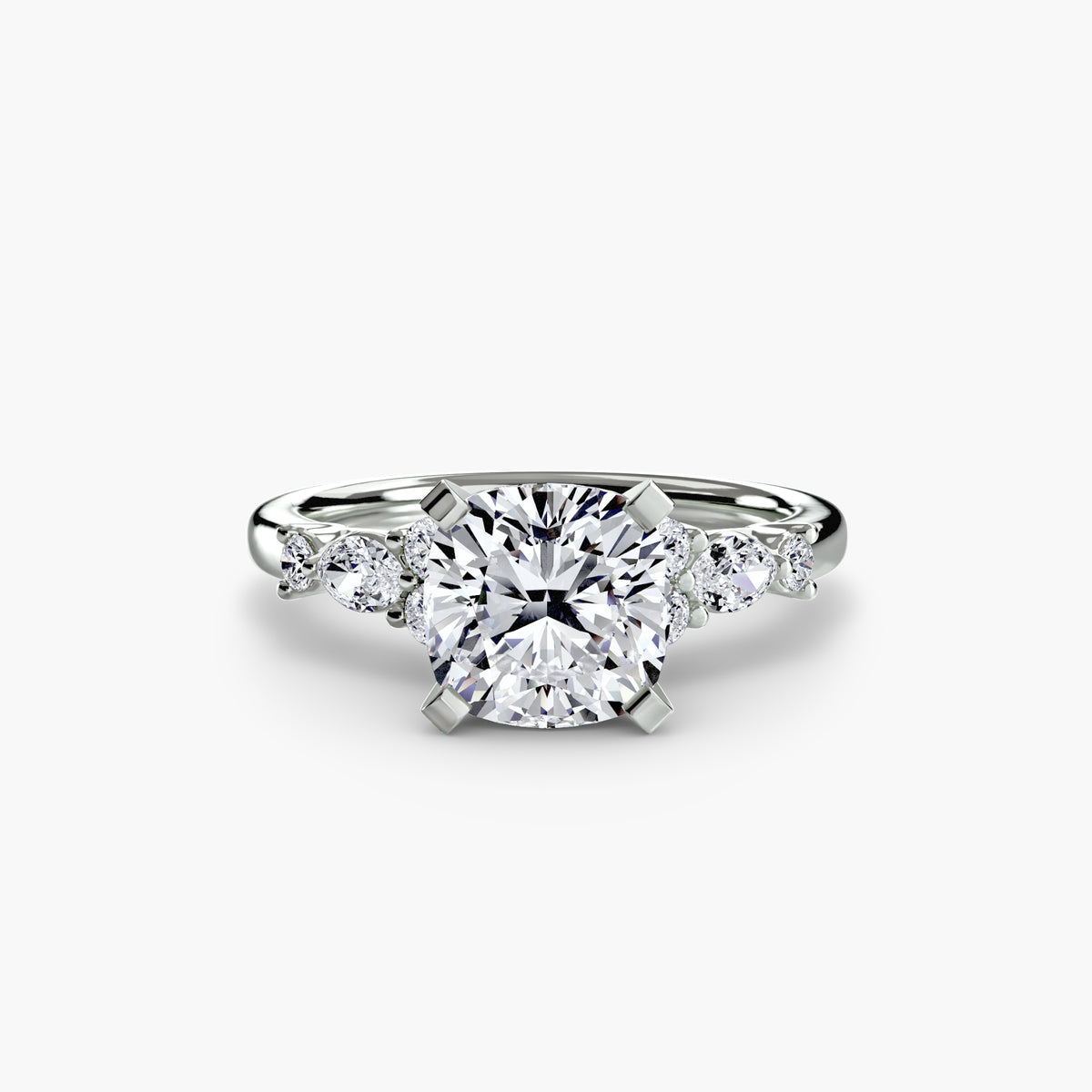 Solitaire with Floral Accents