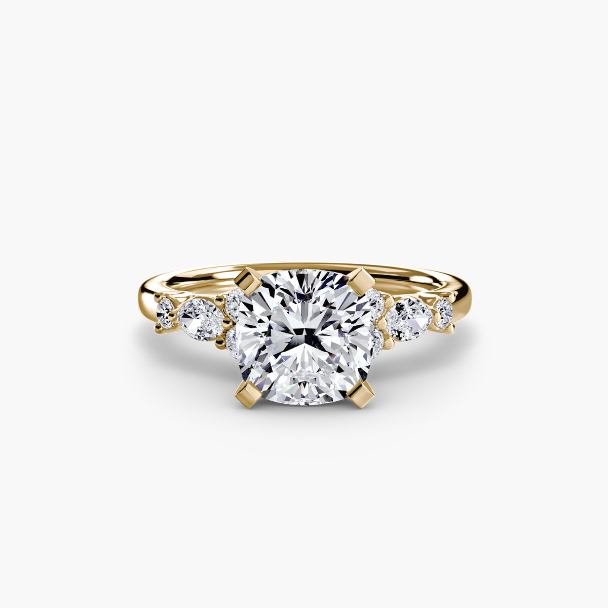 Solitaire with Floral Accents