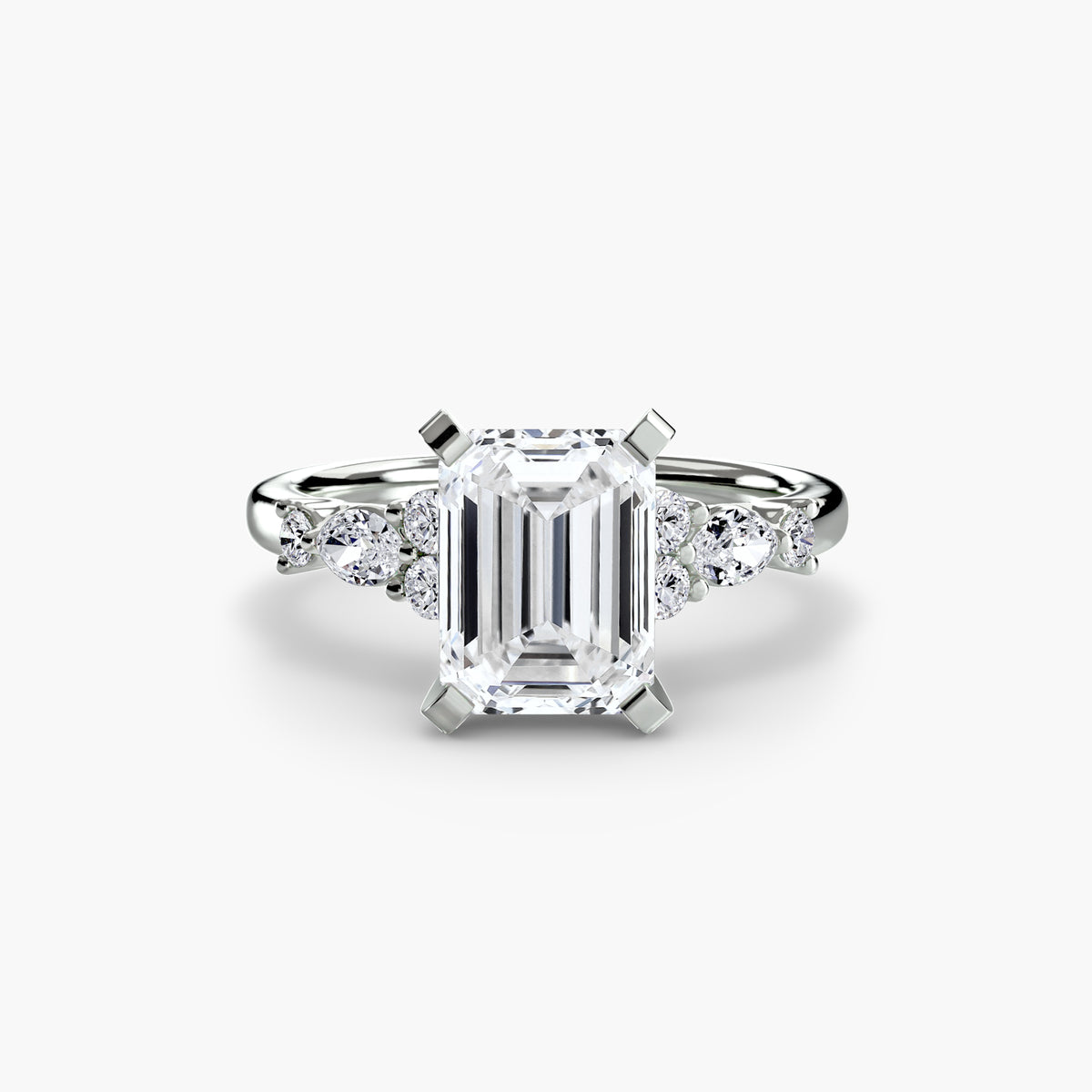 Solitaire with Floral Accents