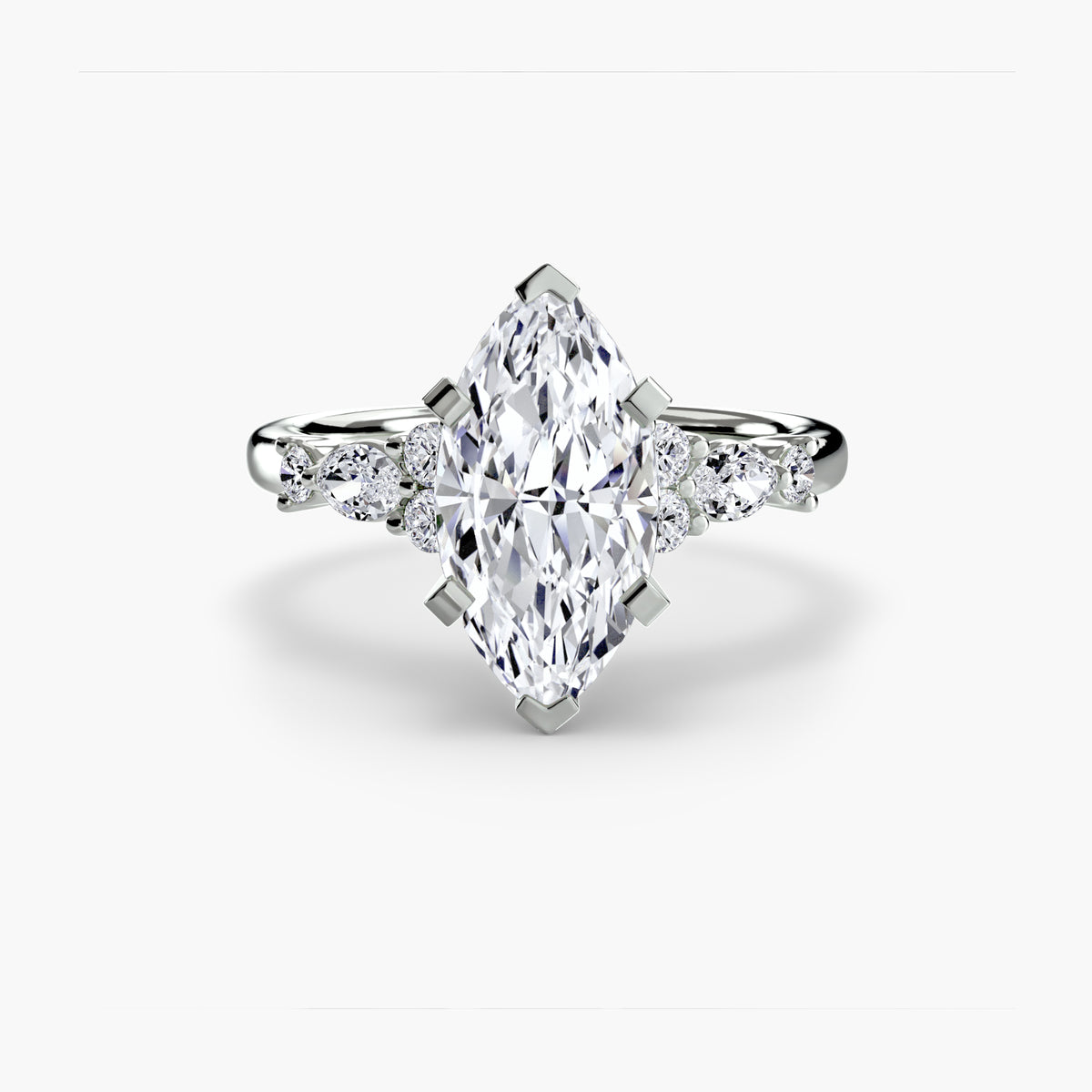 Solitaire with Floral Accents