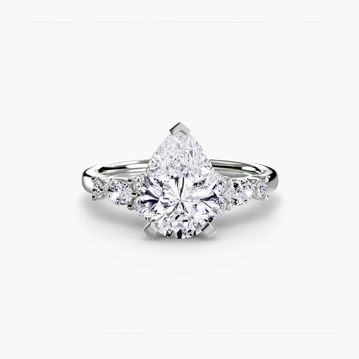 Solitaire with Floral Accents