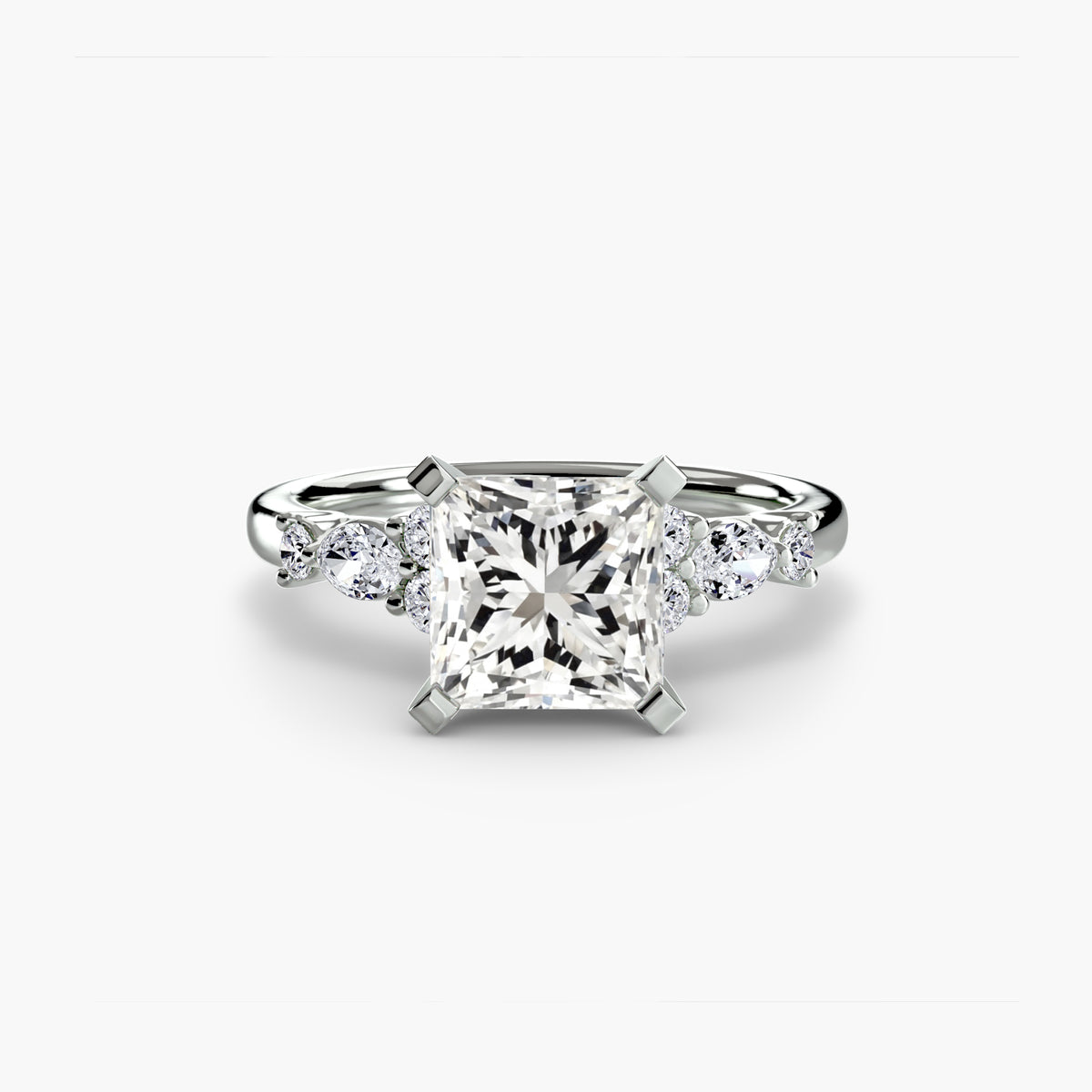 Solitaire with Floral Accents