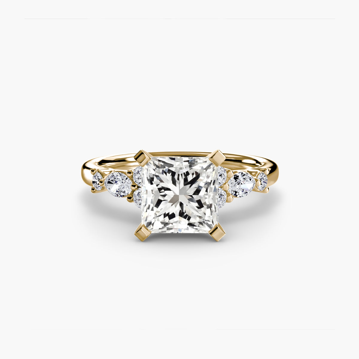 Solitaire with Floral Accents