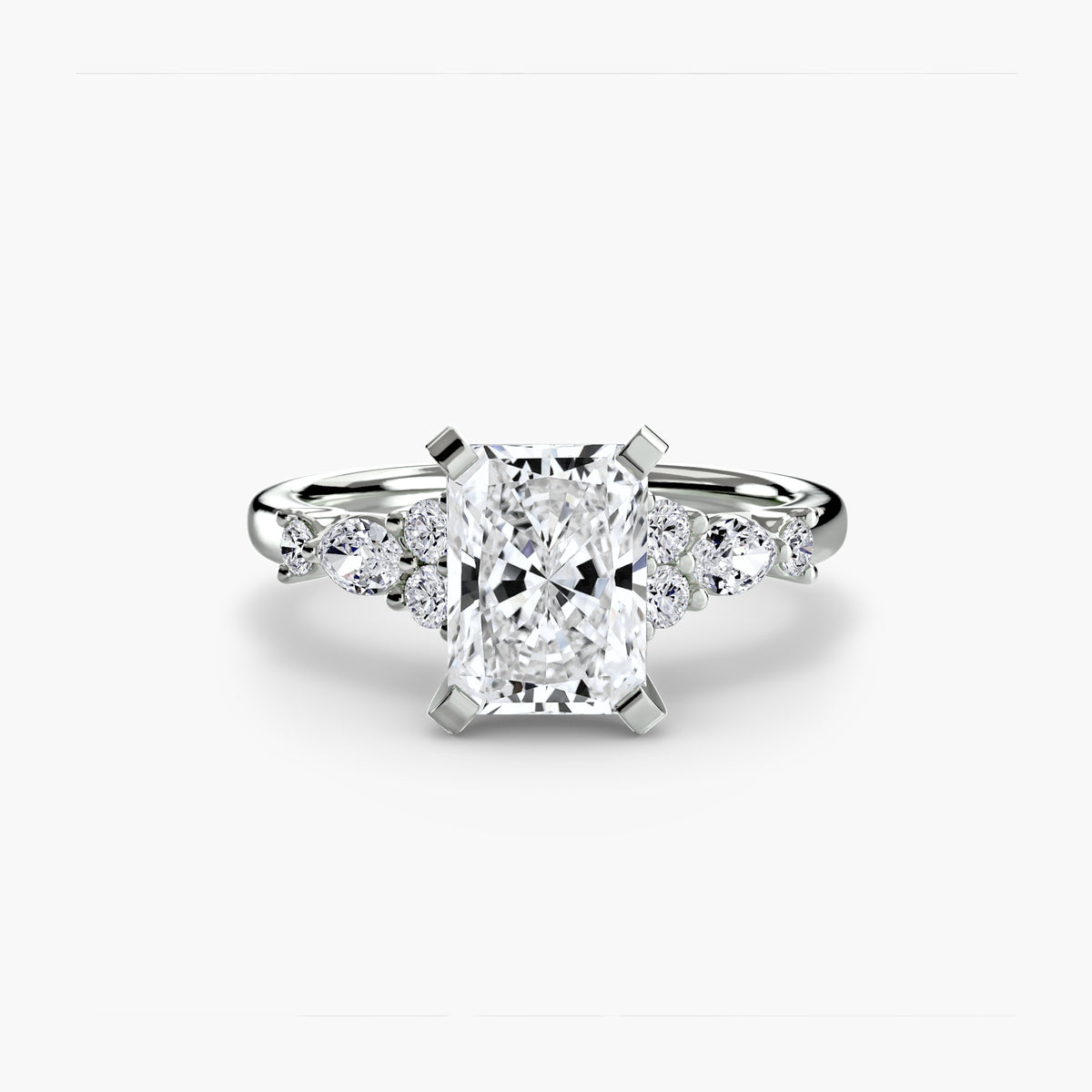 Solitaire with Floral Accents
