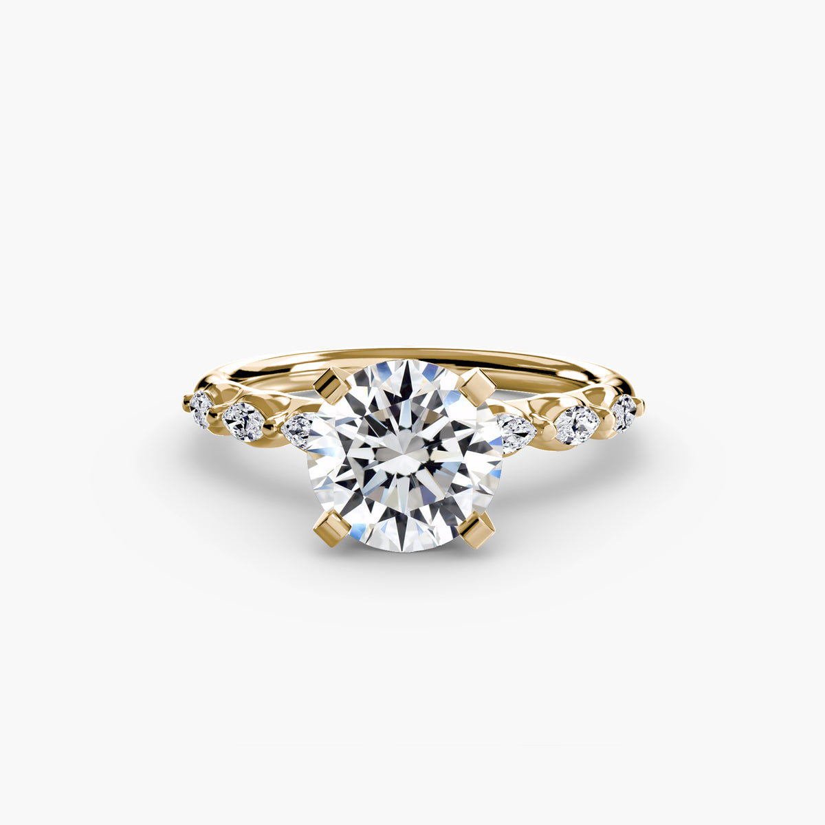 Solitaire with Floral Accents