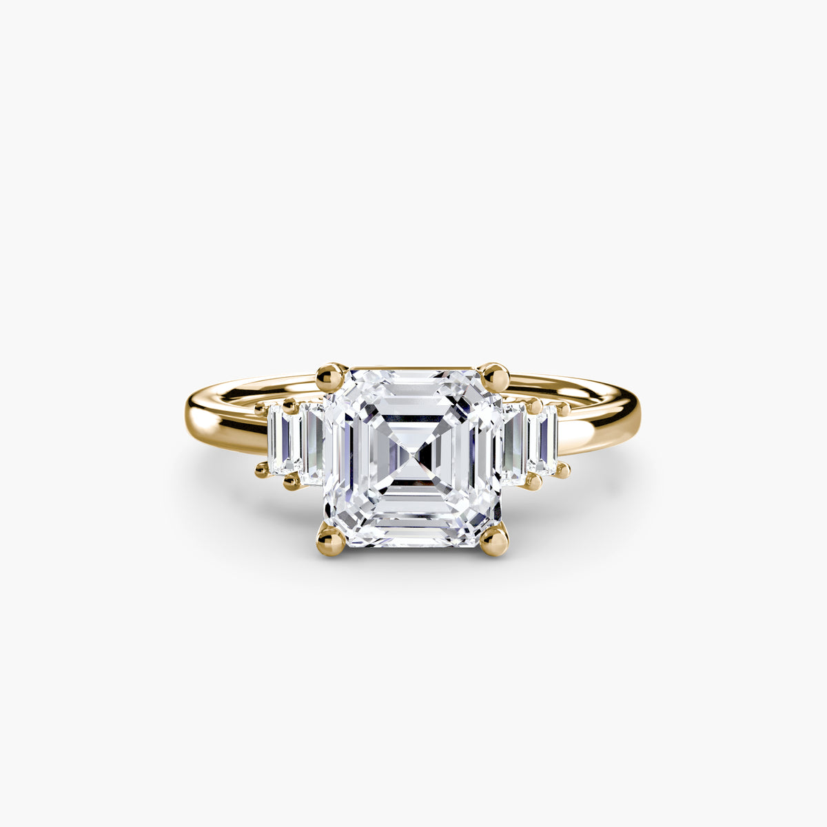 Solitaire with Baguette Accents