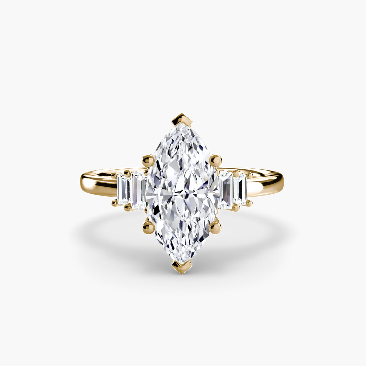 Solitaire with Baguette Accents