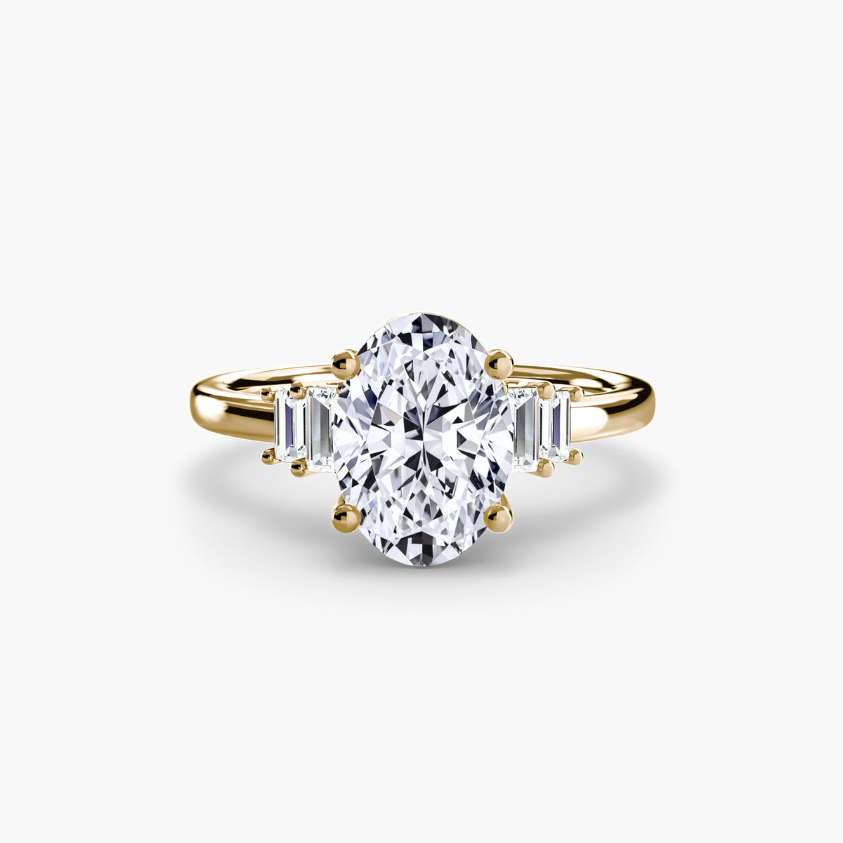 Solitaire with Baguette Accents