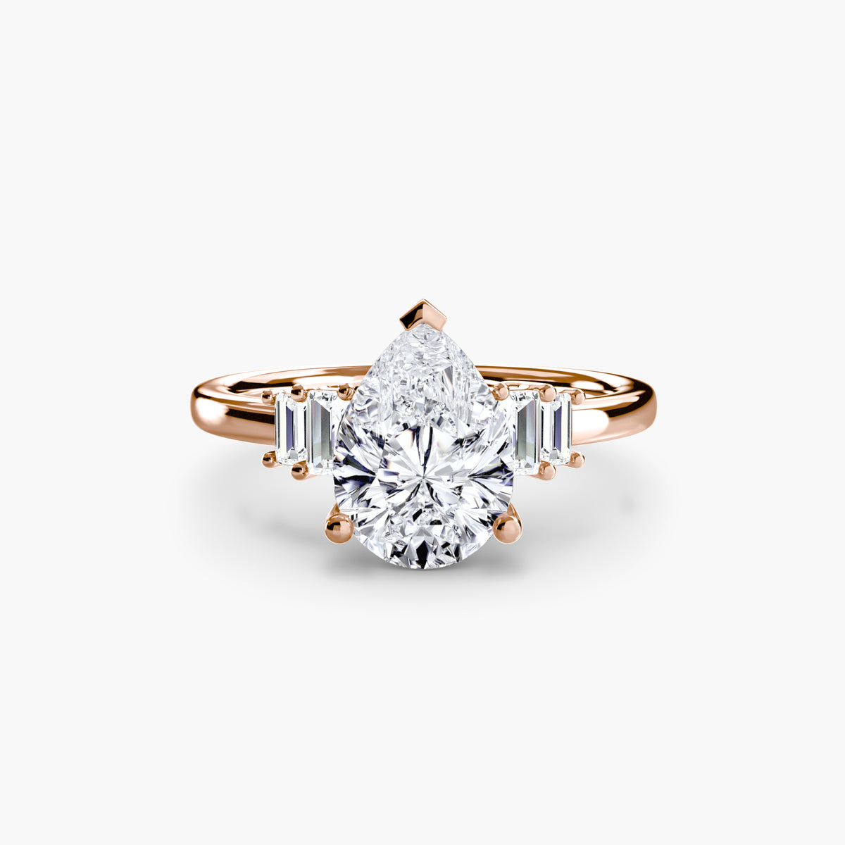 Solitaire with Baguette Accents