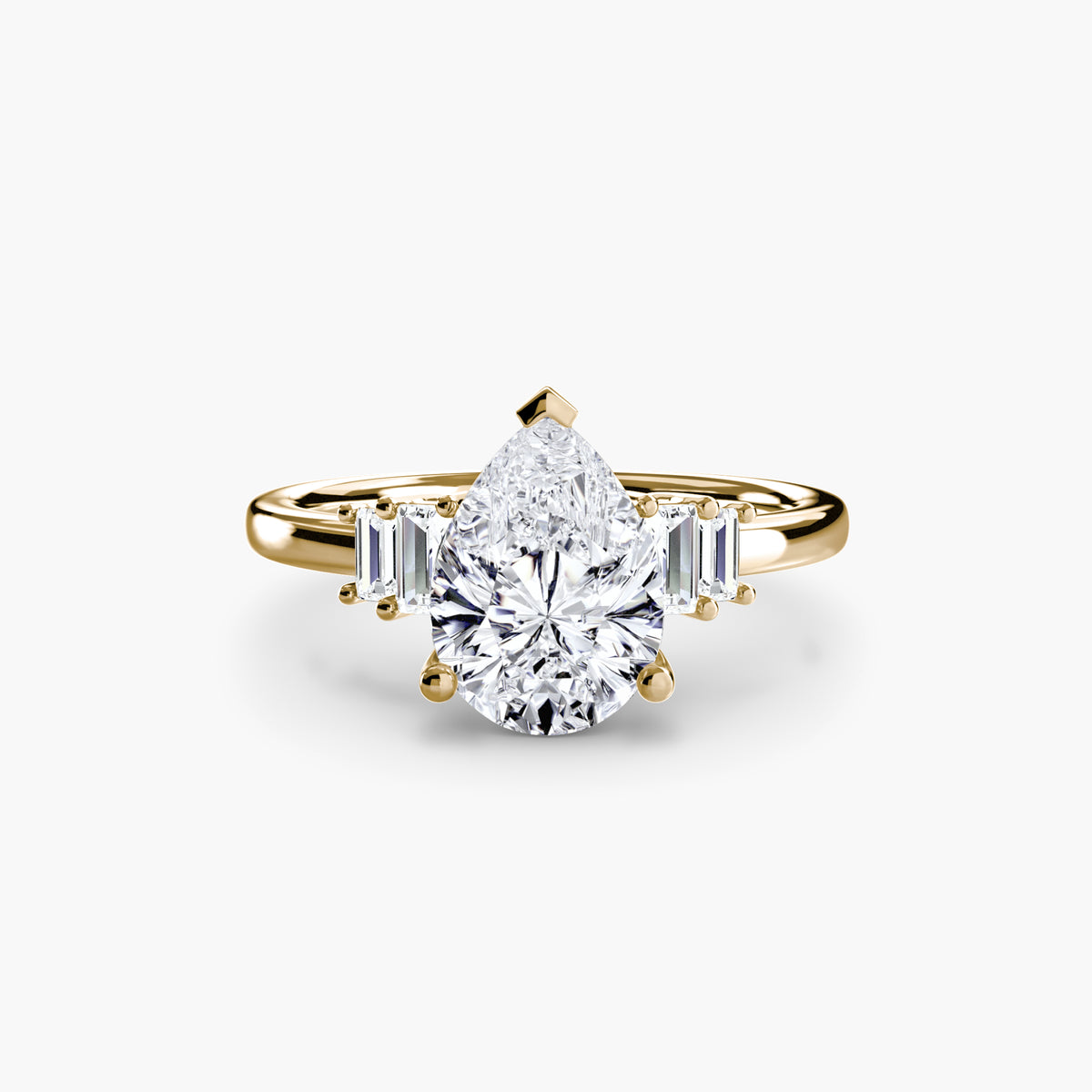 Solitaire with Baguette Accents