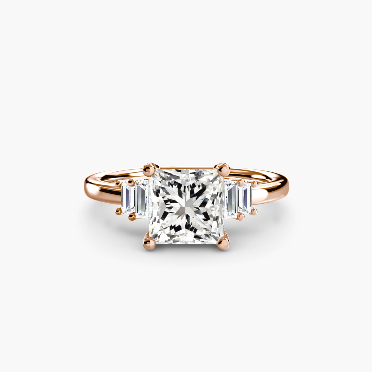 Solitaire with Baguette Accents