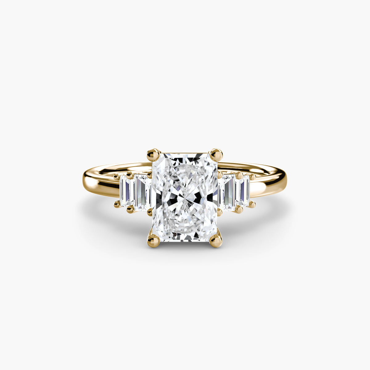Solitaire with Baguette Accents