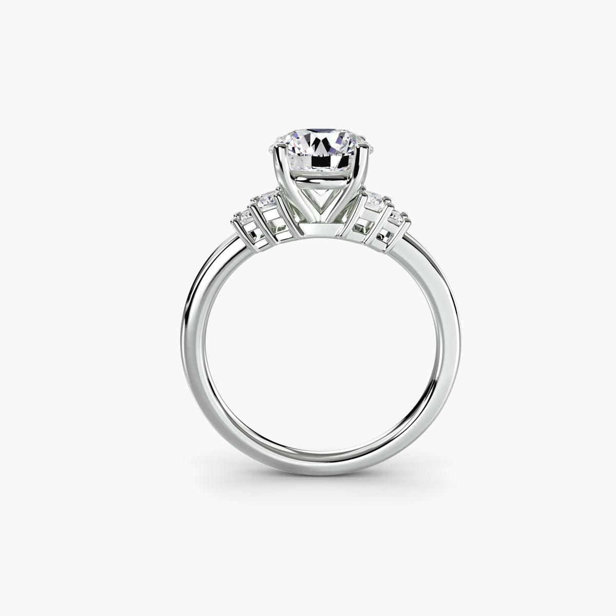 Solitaire with Baguette Accents