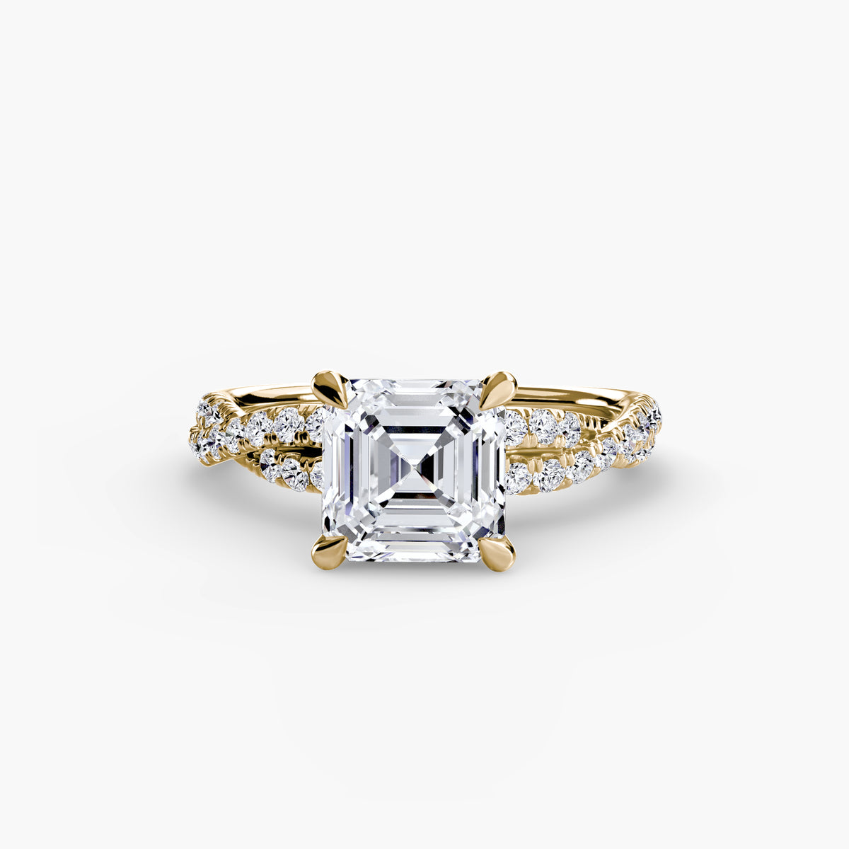 Pavé Twist Solitaire