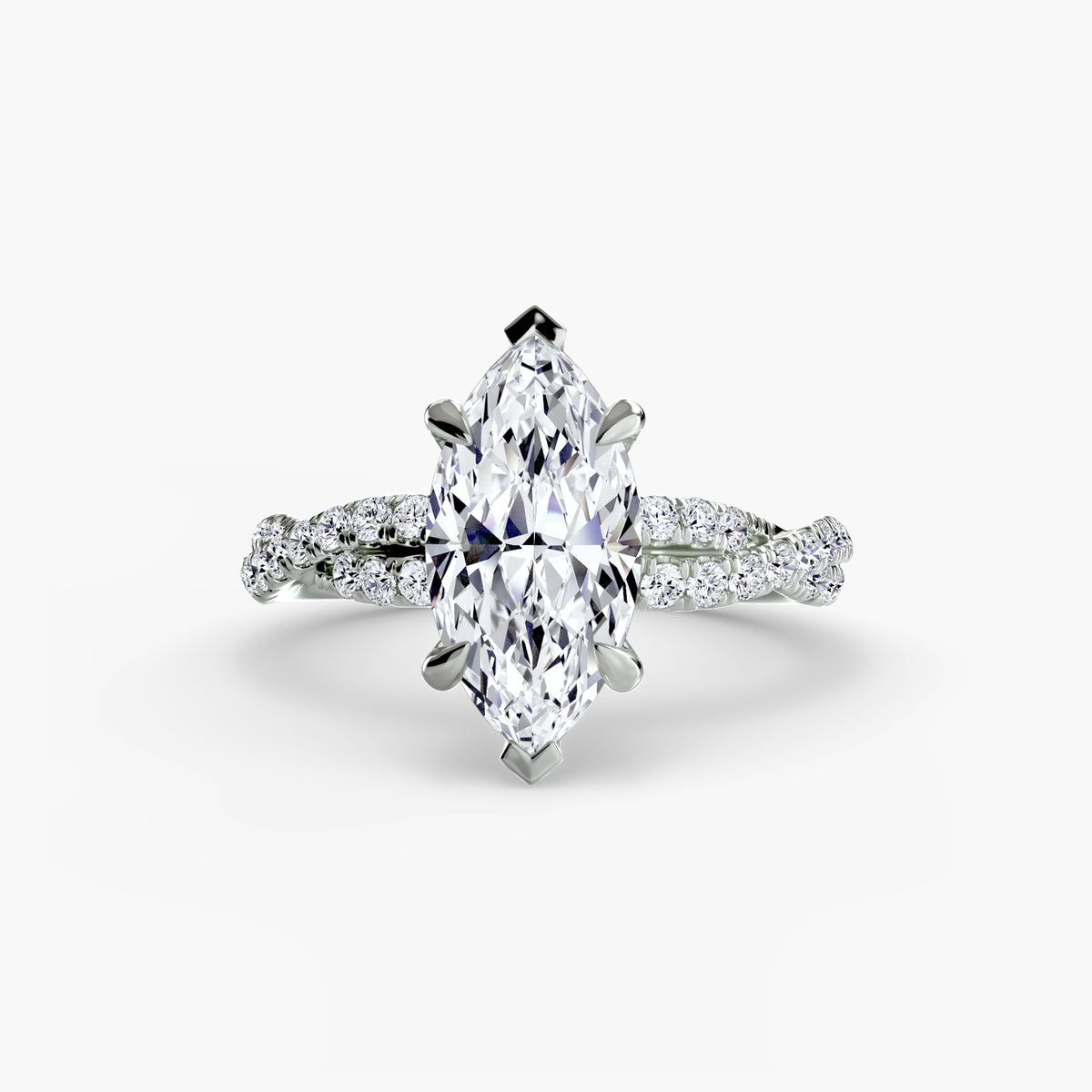 Pavé Twist Solitaire