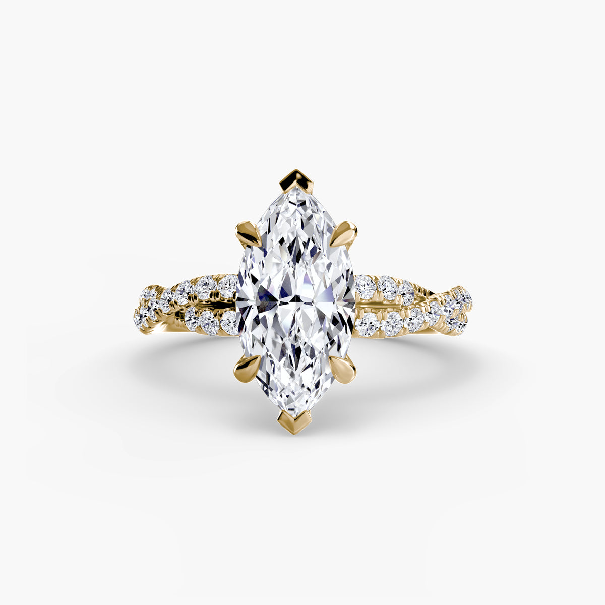 Pavé Twist Solitaire