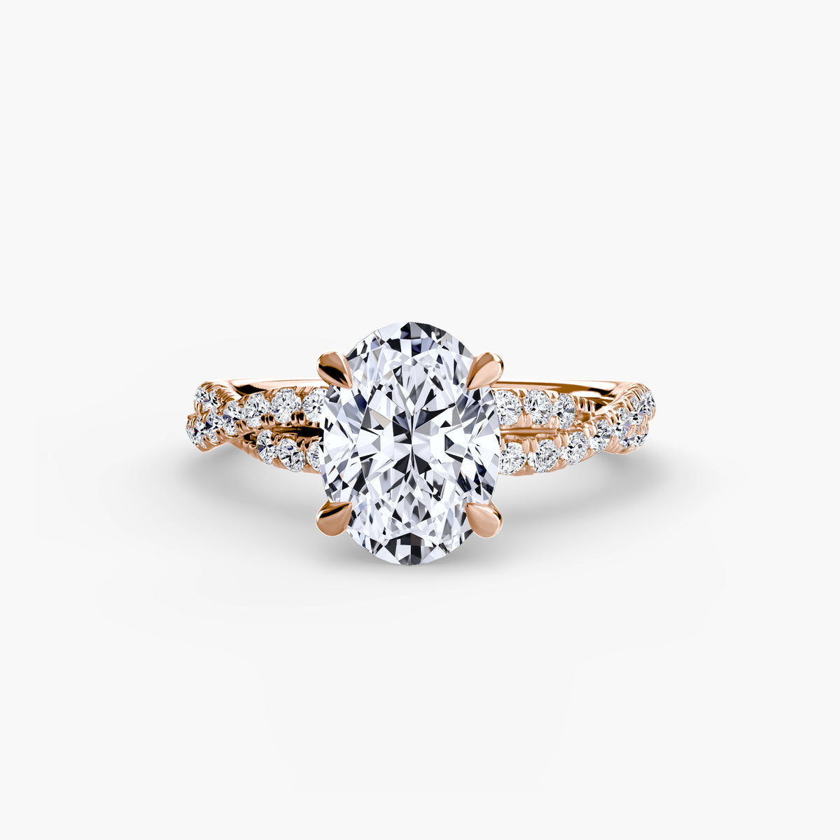 Pavé Twist Solitaire