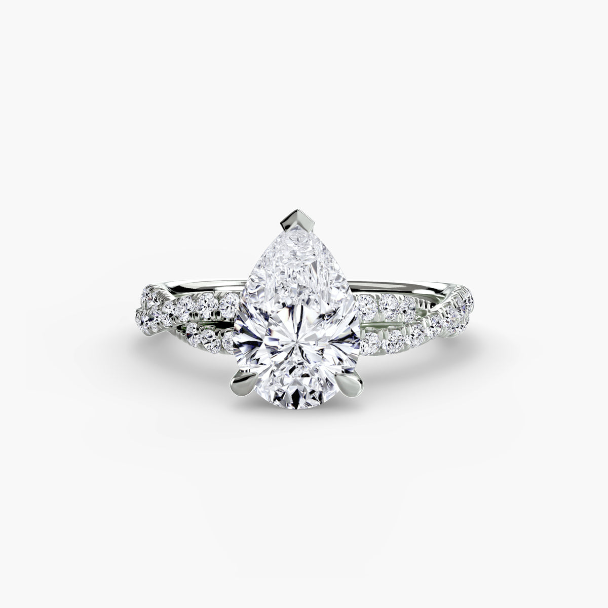 Pavé Twist Solitaire