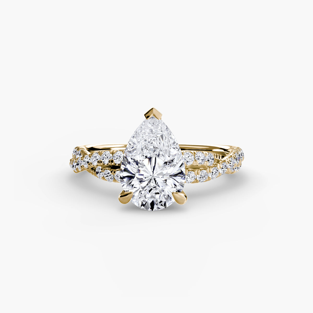Pavé Twist Solitaire