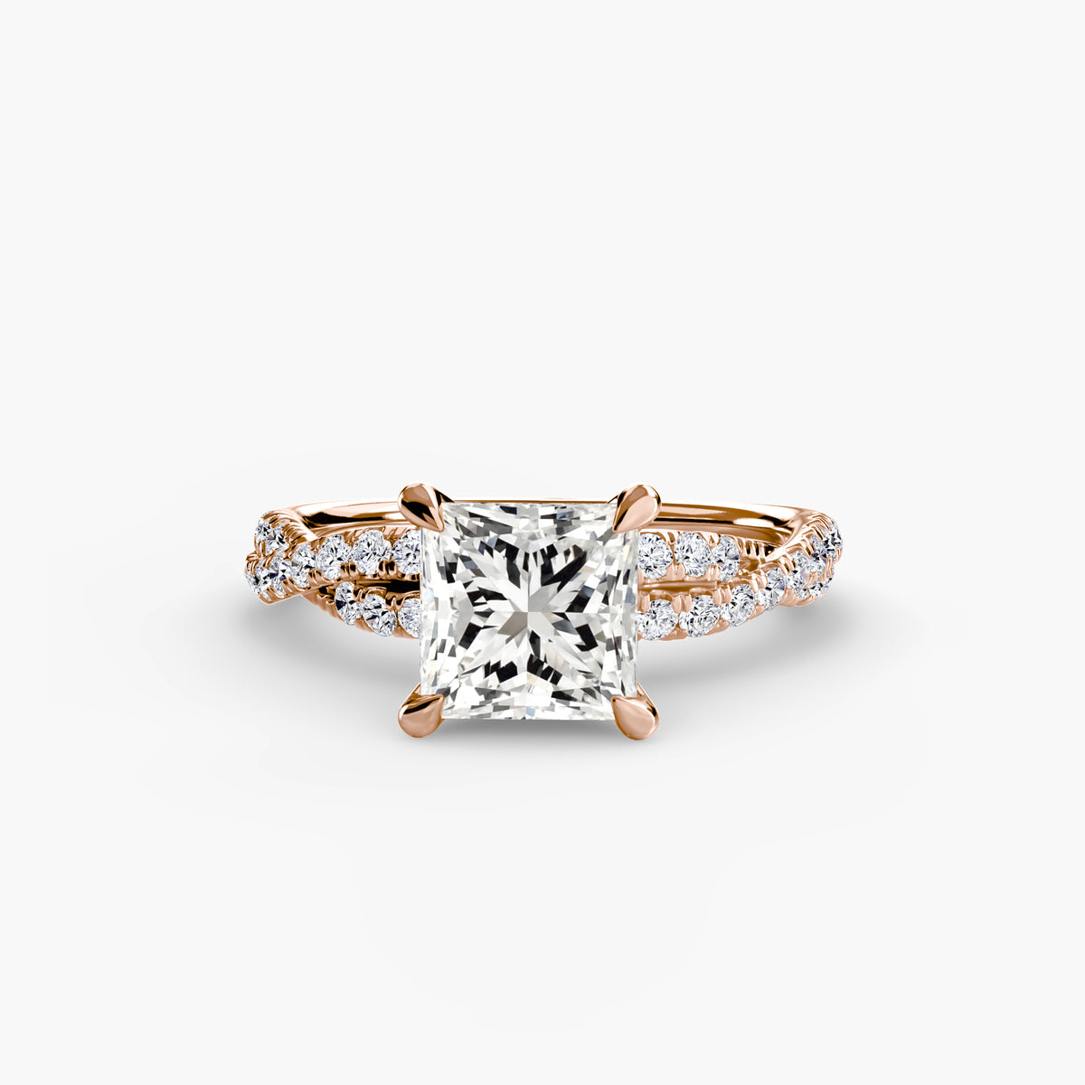 Pavé Twist Solitaire