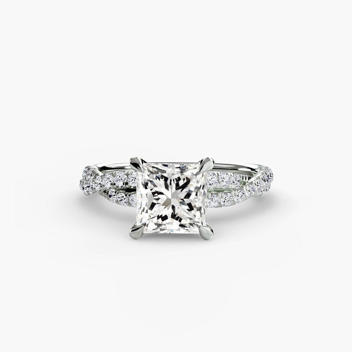 Pavé Twist Solitaire
