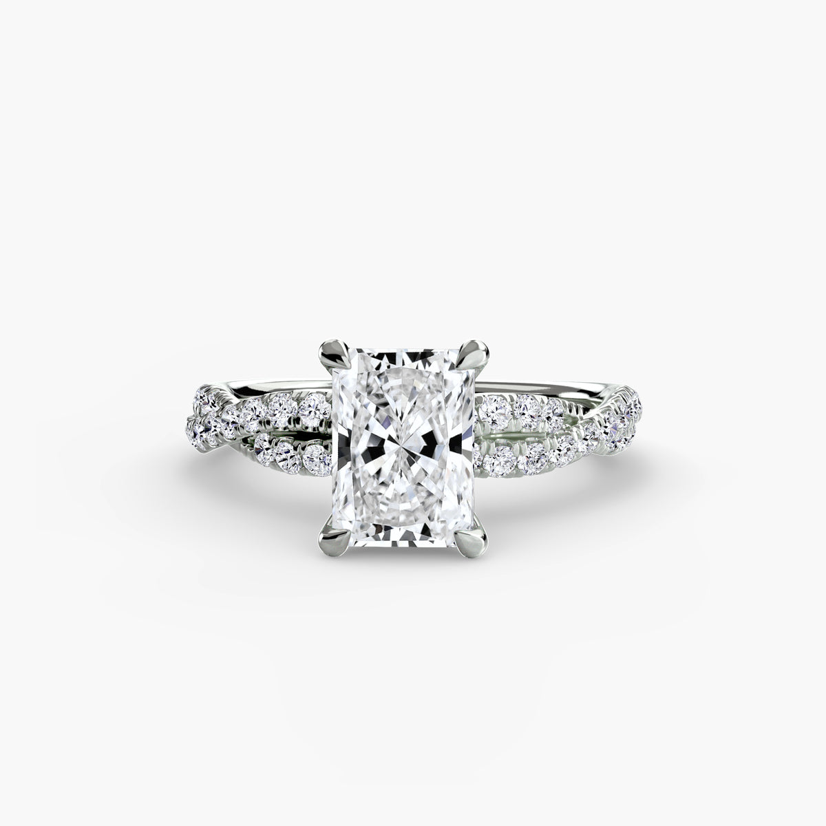 Pavé Twist Solitaire