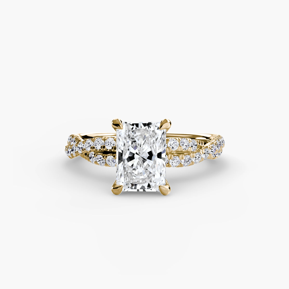 Pavé Twist Solitaire