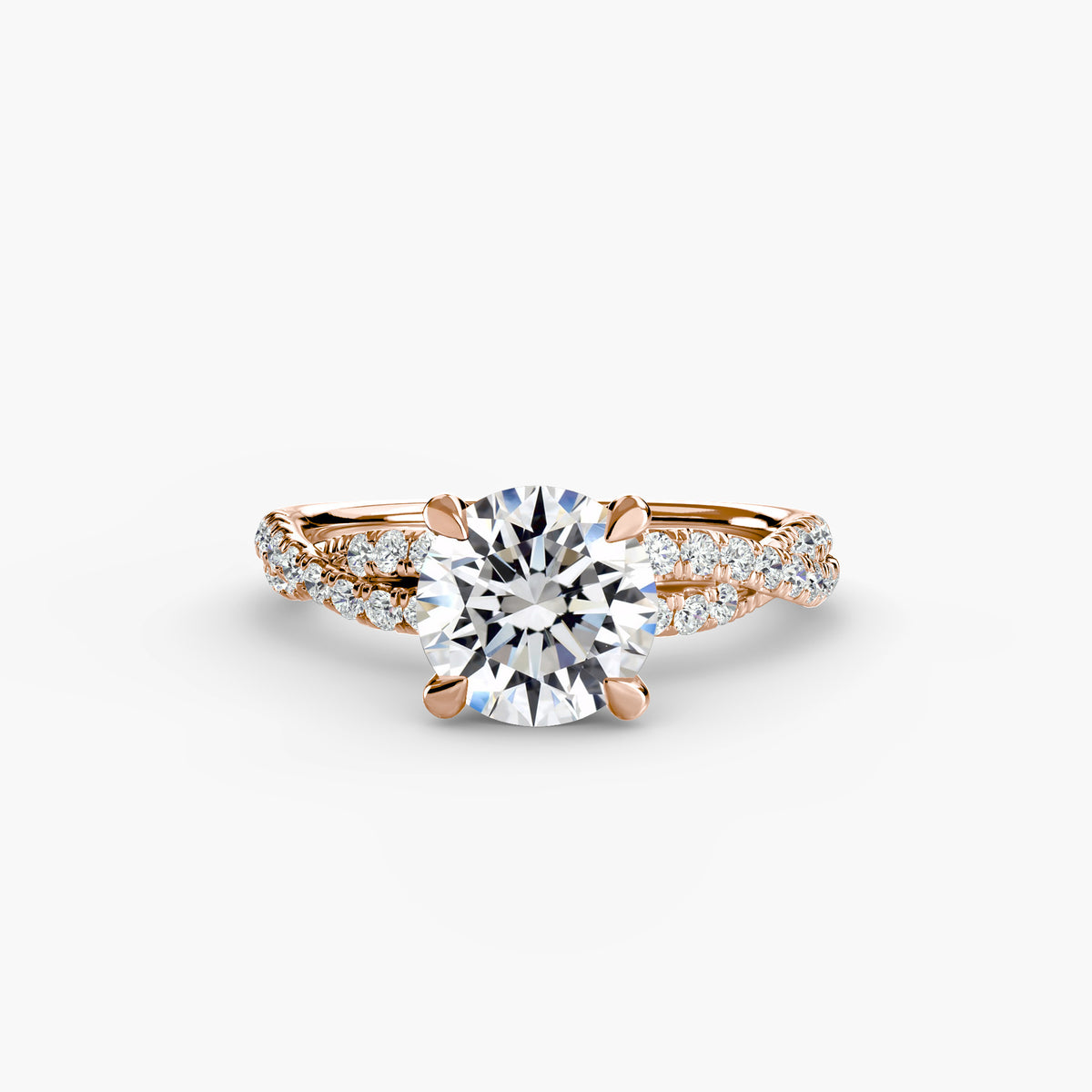 Pavé Twist Solitaire