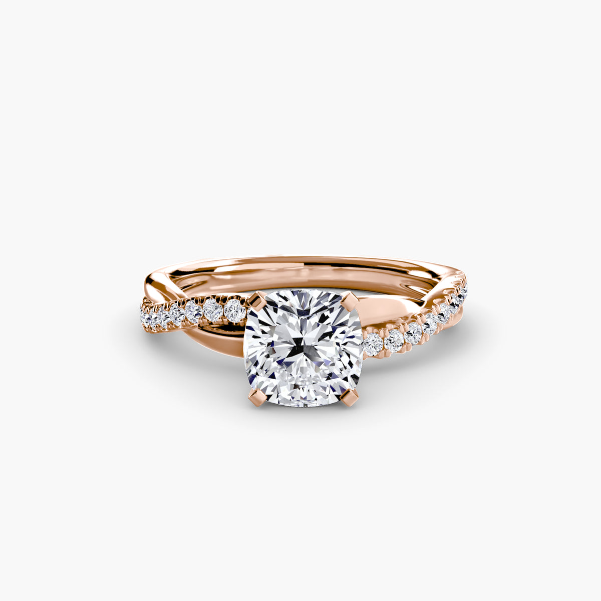 Emerald Pavé Twist Ring