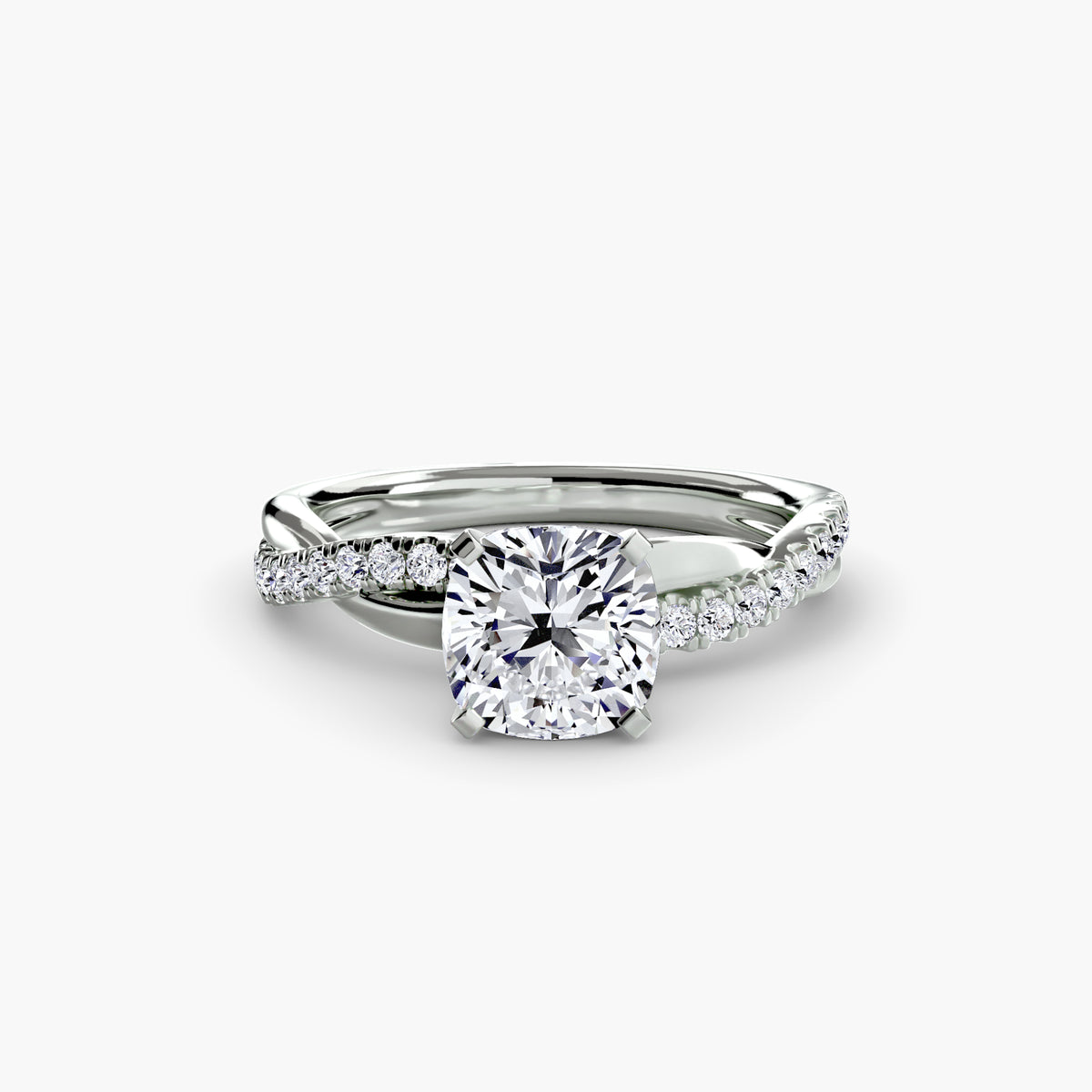 Emerald Pavé Twist Ring