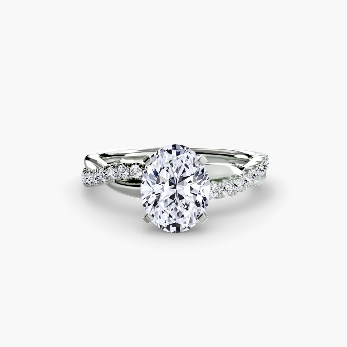 Emerald Pavé Twist Ring