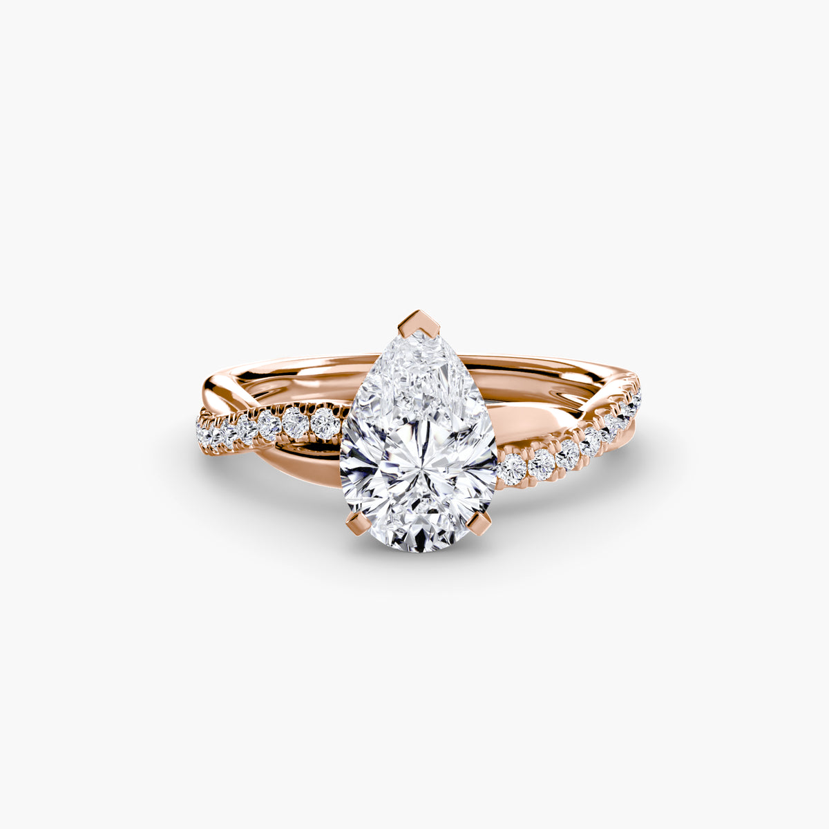 Emerald Pavé Twist Ring