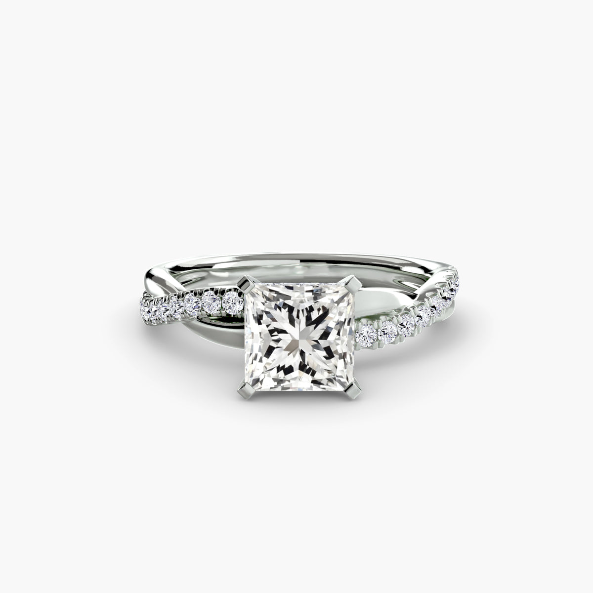 Emerald Pavé Twist Ring