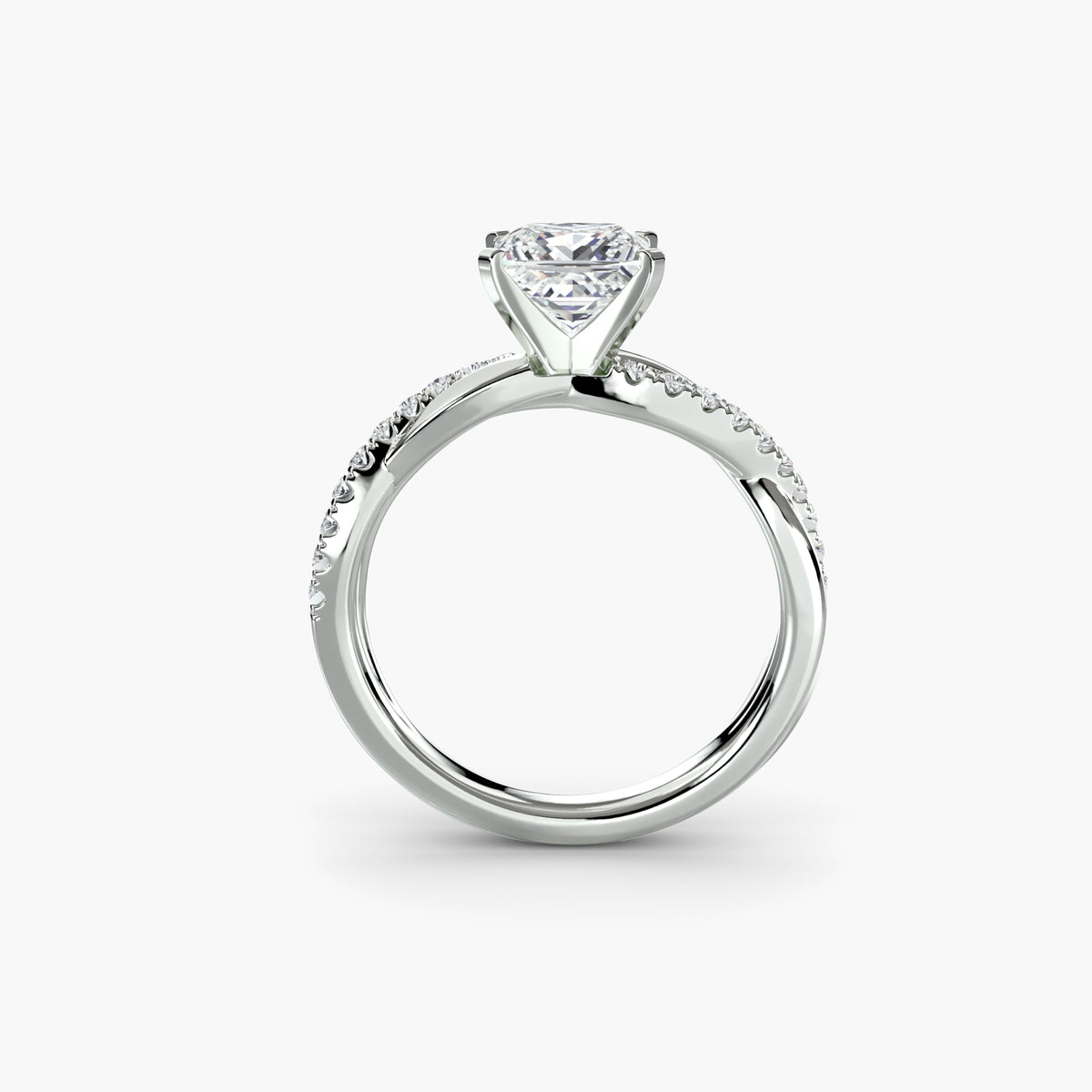 Emerald Pavé Twist Ring