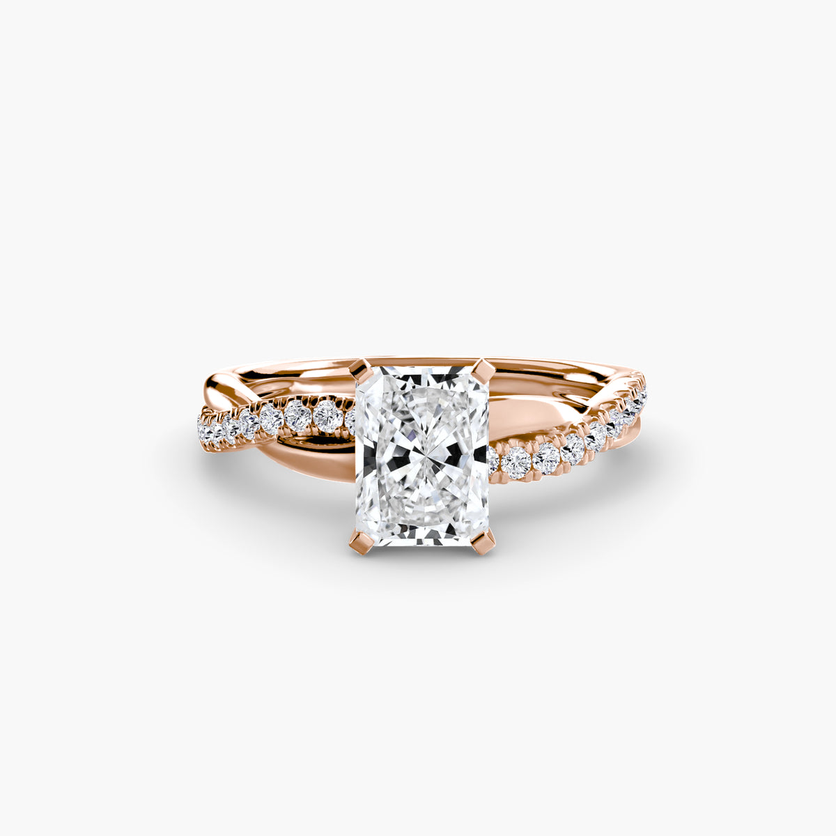 Emerald Pavé Twist Ring