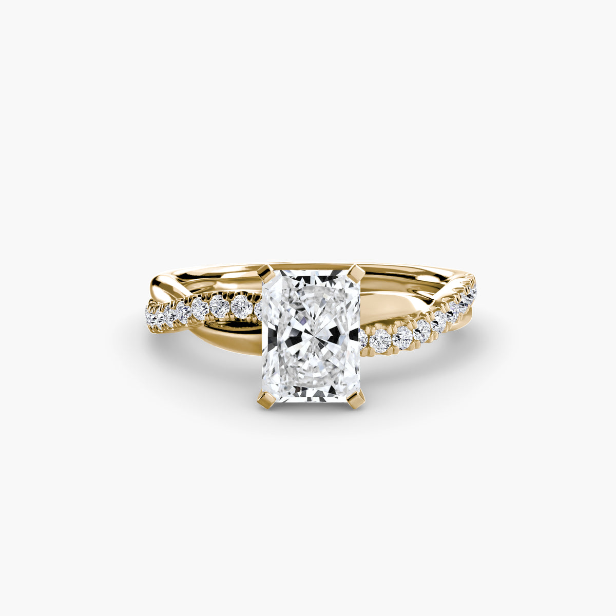 Emerald Pavé Twist Ring